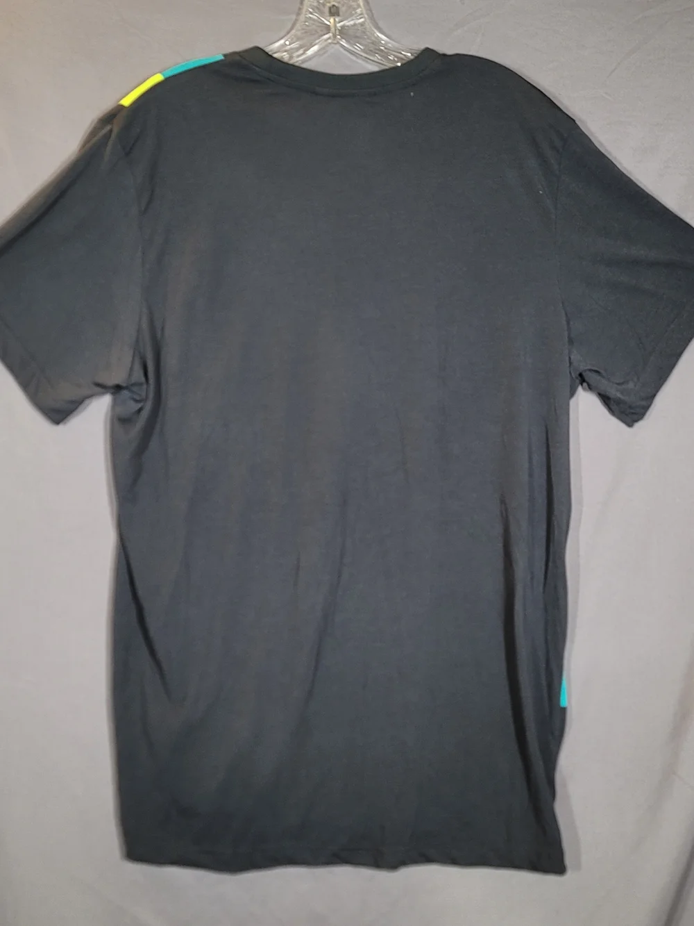 Adidas Originals Tee XL Black Neon Stripe Trefoil Logo Streetwear T Shirt
